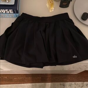 ALO Yoga Black Skater Mini Skirt